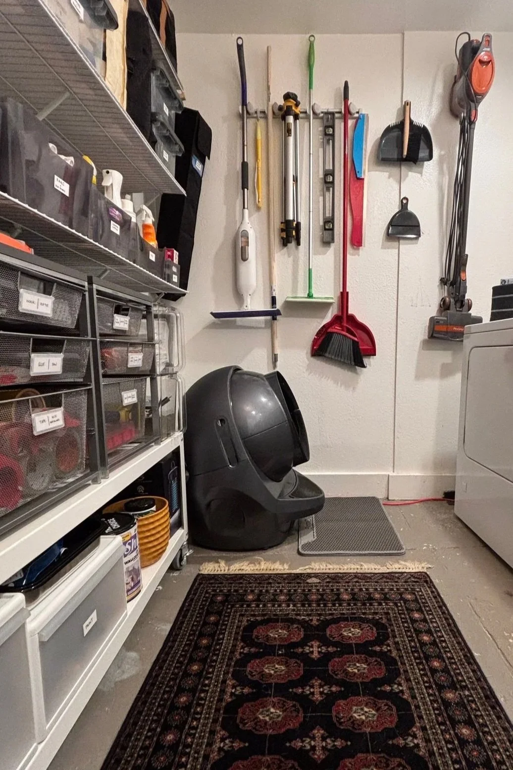 Garage organized by Adrian Jacob Creative. Garage organizing. Professional Home Organizer.