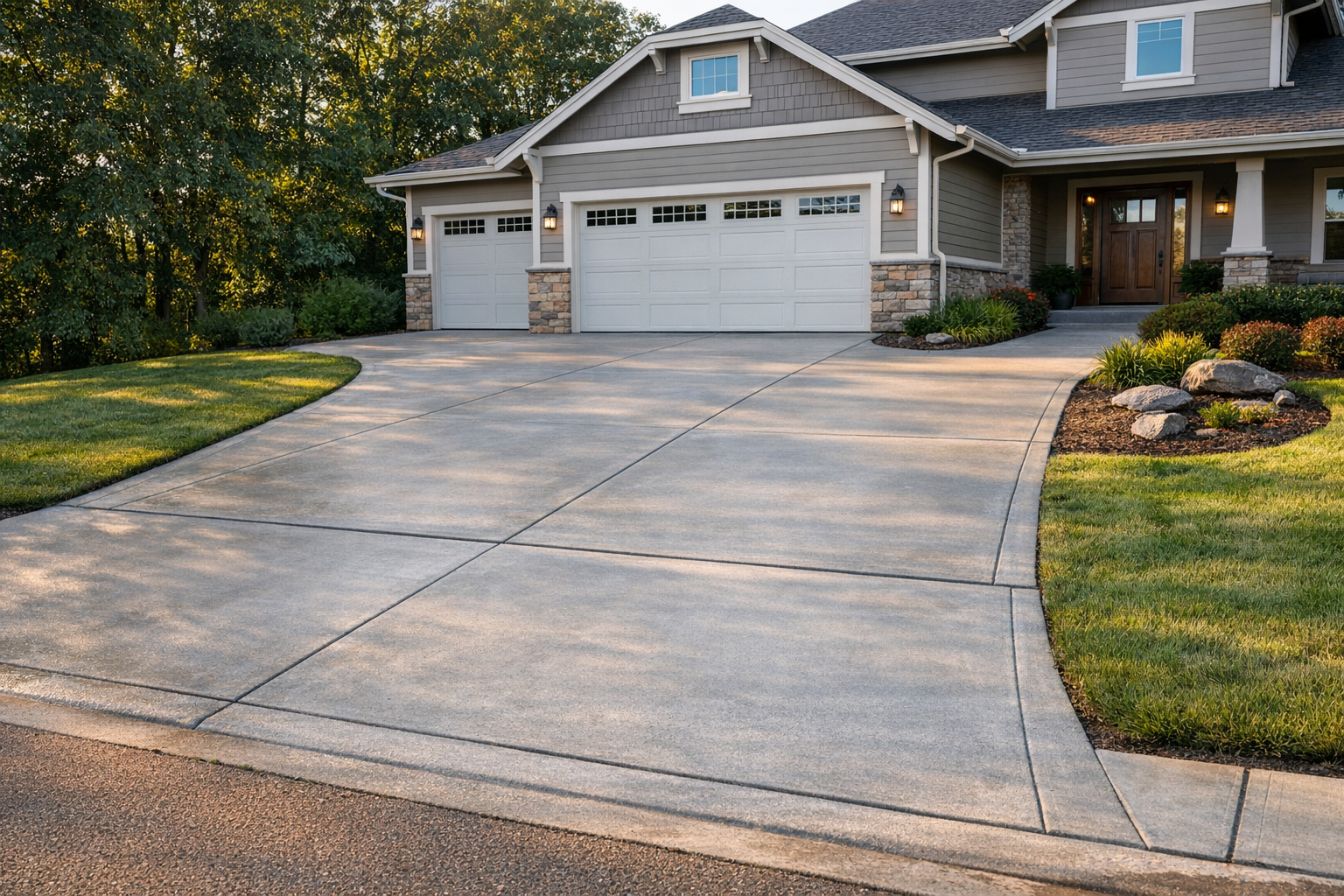 New Concrete Driveway Installation