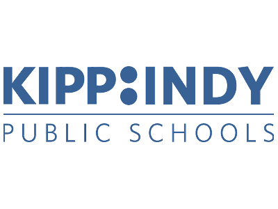 KIPP:INDY Public Schools logo with bold blue text and a horizontal line