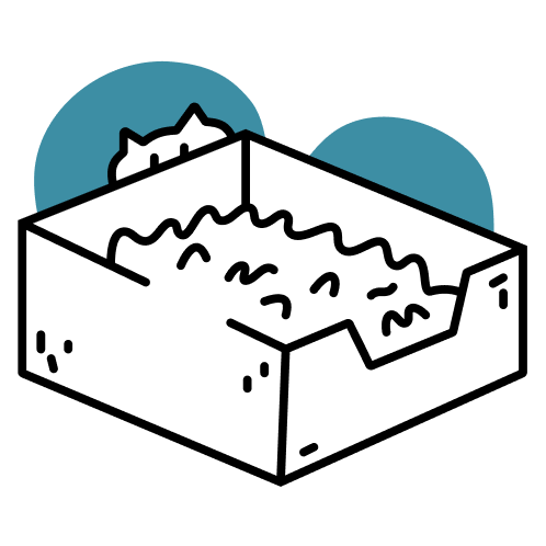 Silhouette of a mountain landscape with a blue sun behind the peaks.