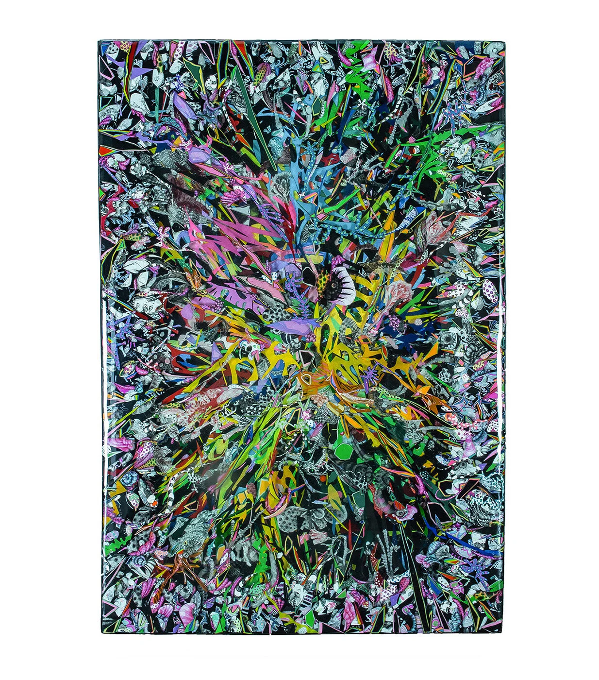 All Things, 38.5”x26”x1”, 2009-2019, mixed media: resin