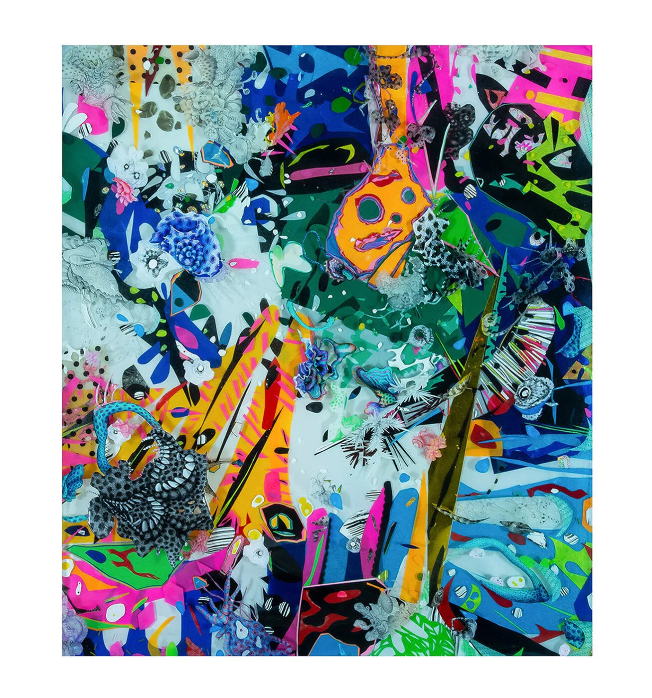 Integration, 34x29x1”, 2009-2019, mixed media: resin