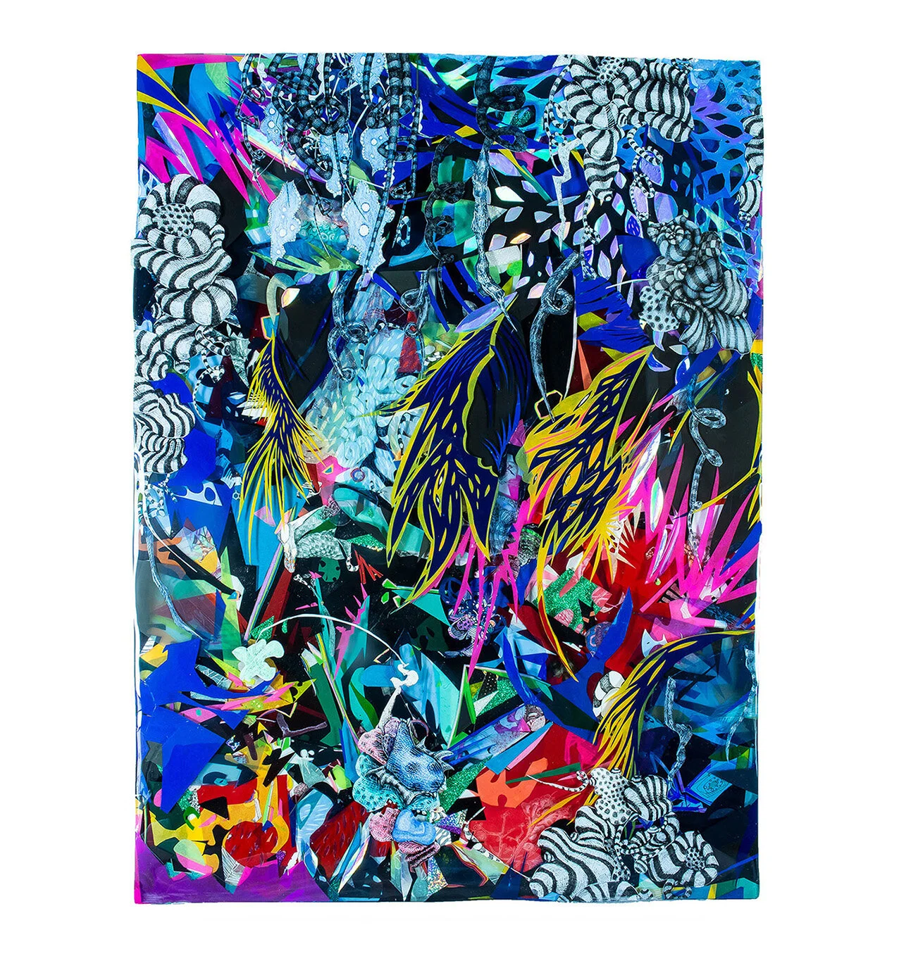 The Synthesis, 39”x 28.5”x 1”, 2009- 2019, mixed media: resin