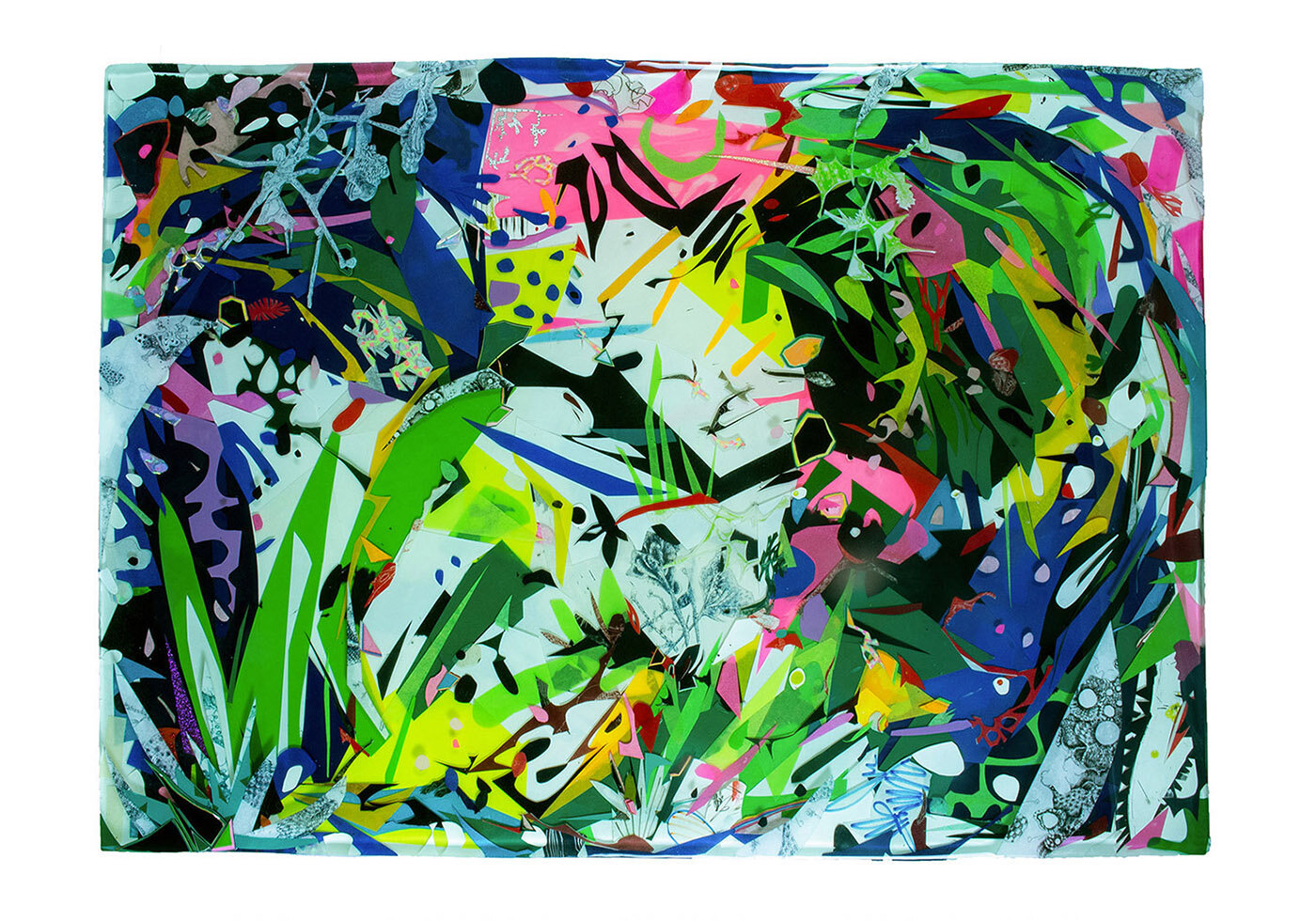 Mutations, 26”x36”x1”, 2009-2019, mixed media: resin