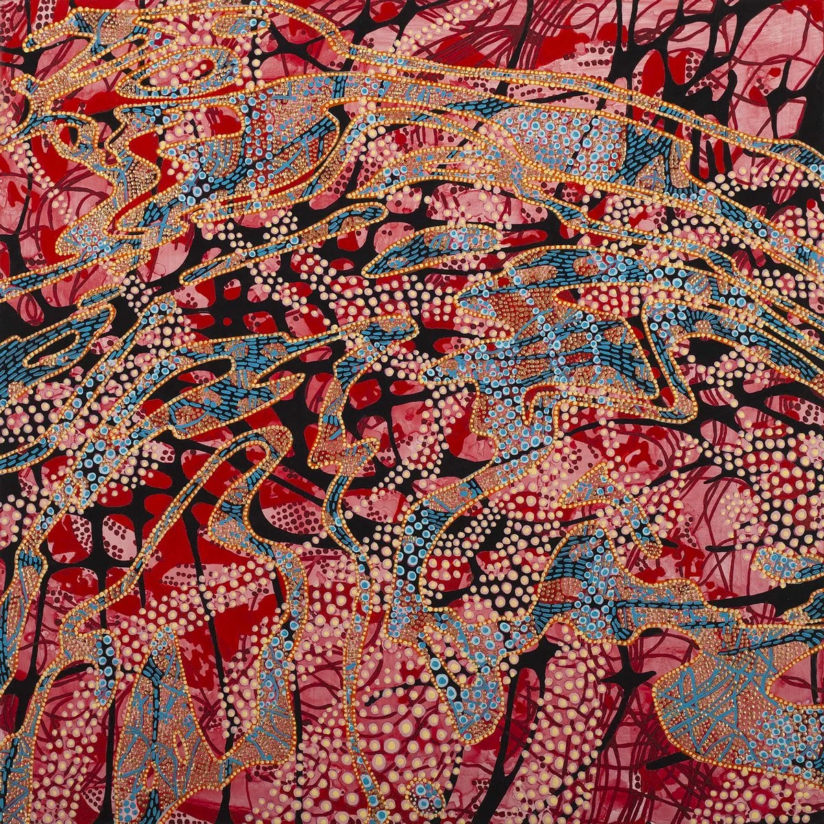 Uncharted Territory, acrylic on panel, 10x10, 2024