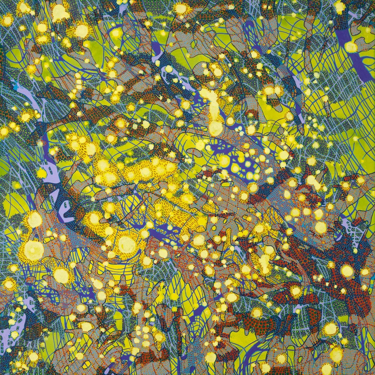 Enduring Radiance, Acrylic on panel, 16 x 16 inches, 2026