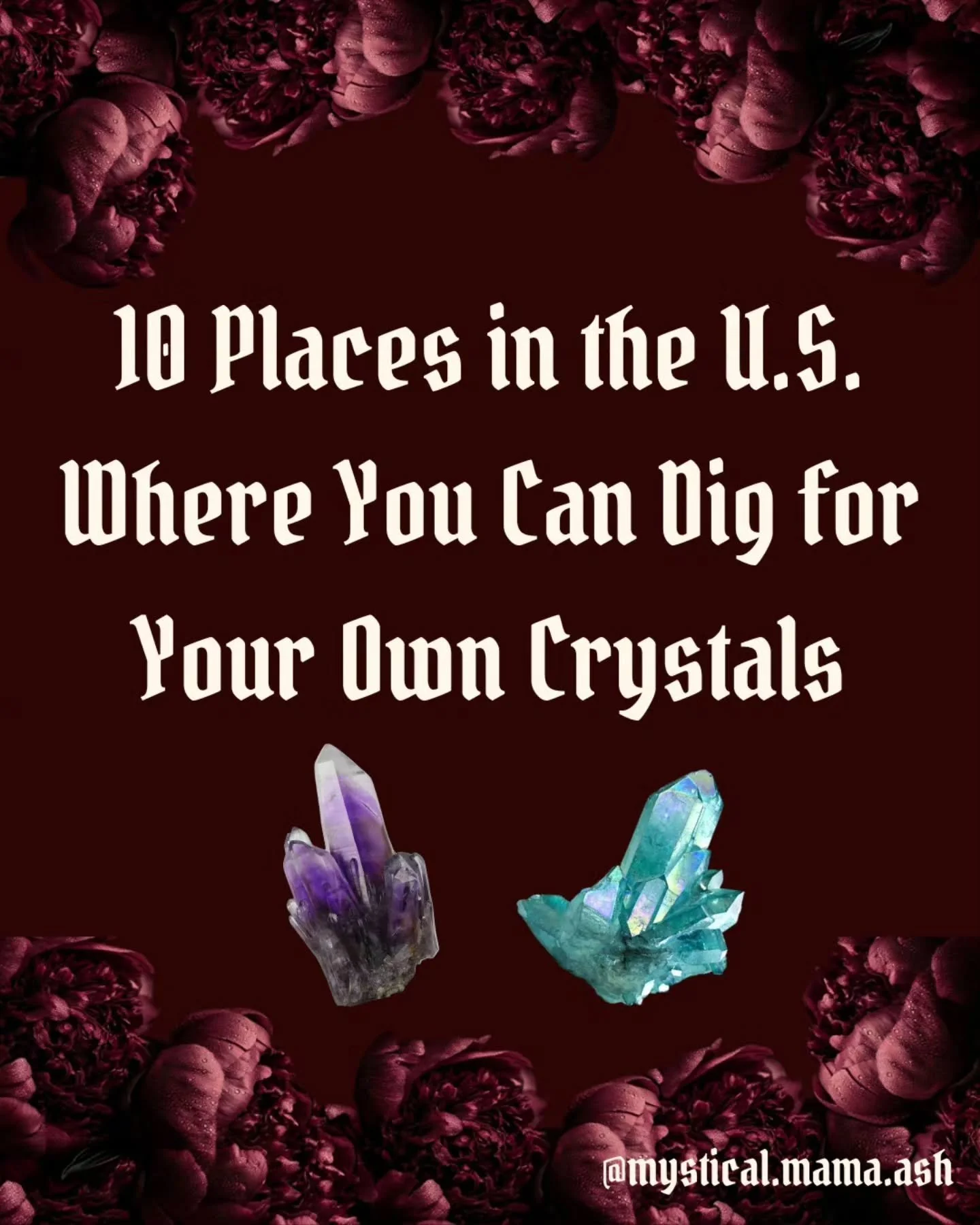 10 magical places where you can dig for your own crystals in the United States 💎⛏️

Why buy a crystal when you could pull one directly from the earth with your own hands?

From Arkansas quartz and New York&rsquo;s sparkling Herkimer &ldquo;diamonds&
