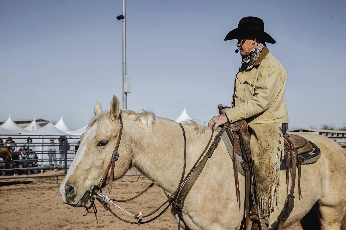 Buster McLaury during colt start at Art of the Cowgirl in Arizona