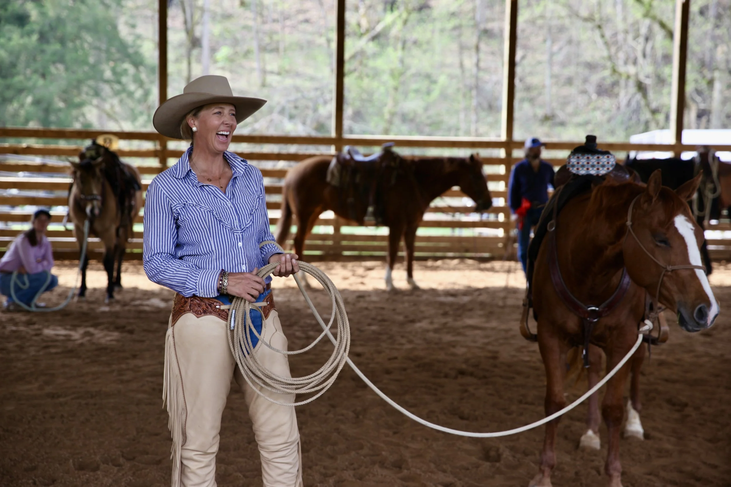 Clinician Alicia Landman teaching at 4C Cattle Company in Burkesville, Kentucky