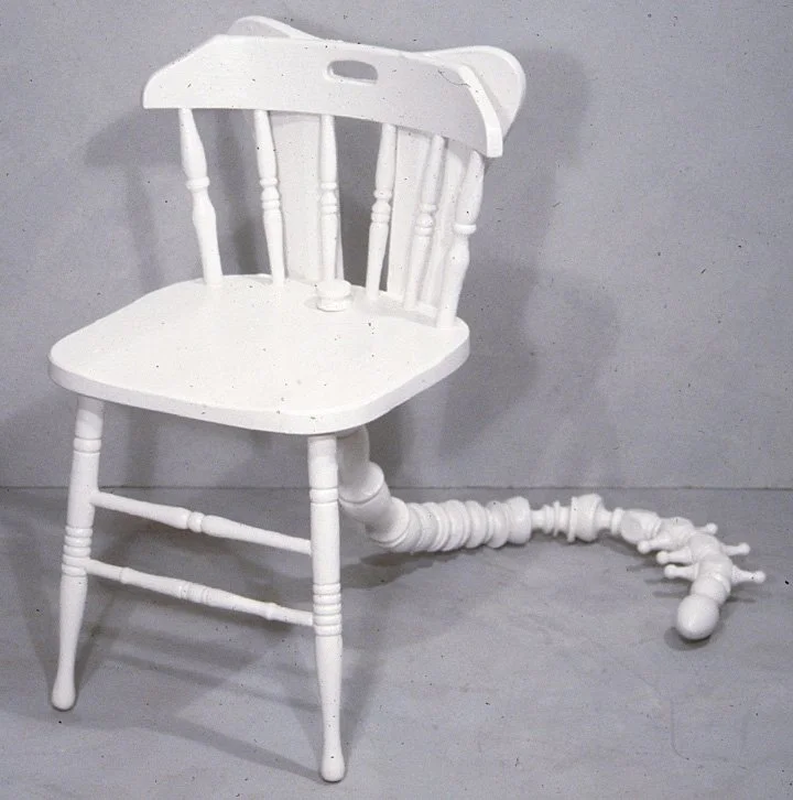 Extinct, 1991, painted wood, 32 x 17 x 33