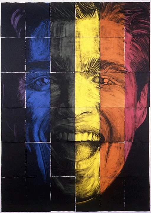 Untitled (composite rainbow portrait), 1993, 36 monoprints, 88.5 x 61.5