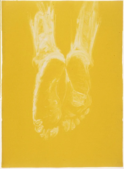 Untitled (feet), 1993, monoprint, 22.5 x 30