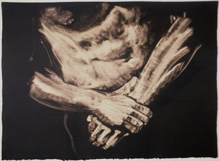 Untitled (figure study), 1992, monoprint, 30 x 22