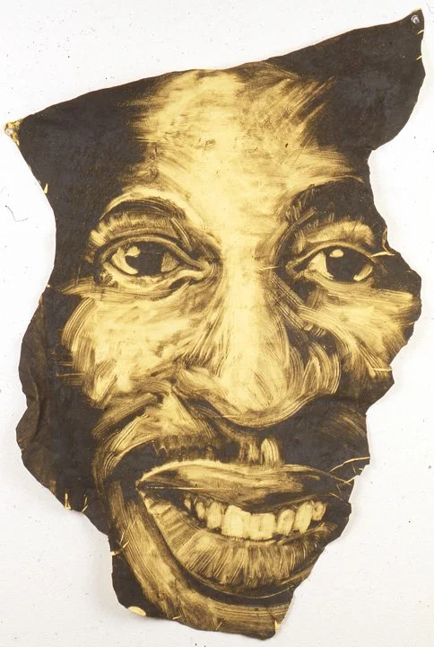 Untitled (portrait), 1993, monoprint on chamois, 35 x 23