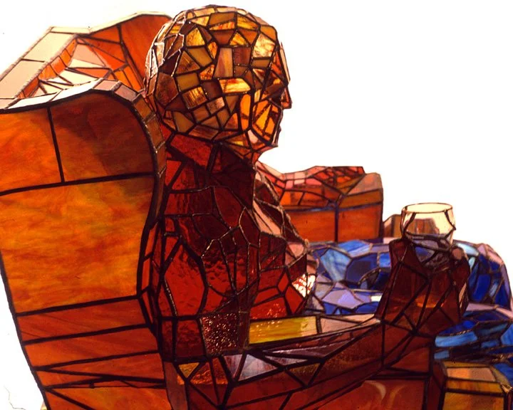 Sam (detail), 1981, stained glass