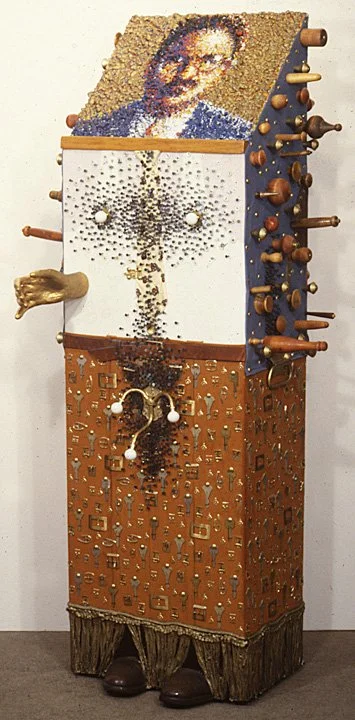 Guest Lecturer, 1988, mixed media, 60 x 28 x 27