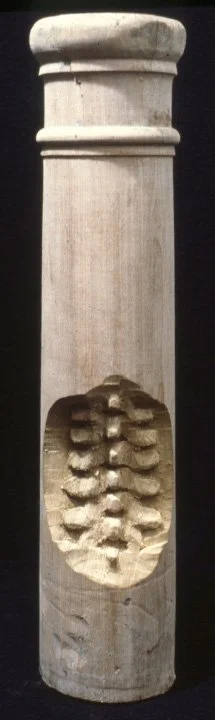 Untitled (column), 1990, carved wood, 24.5 x 5.5 x 5.5