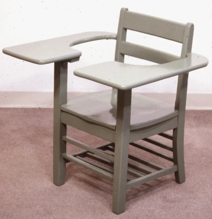 Handedness, 1989, painted wood, 30 x 29 x 25