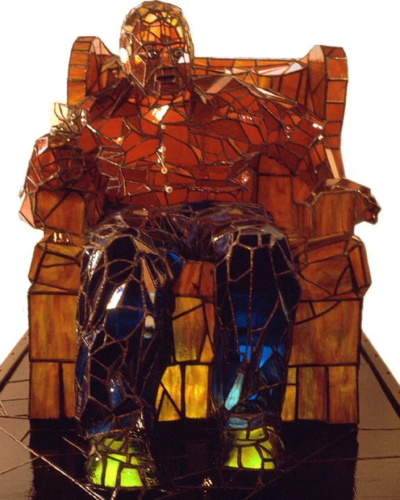 Sam (front view), 1981, stained glass, life-size