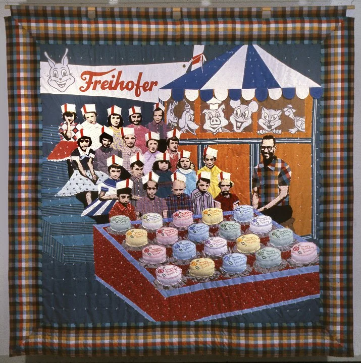 The Freddie Friehofer Show, 1984, mixed media, quilt