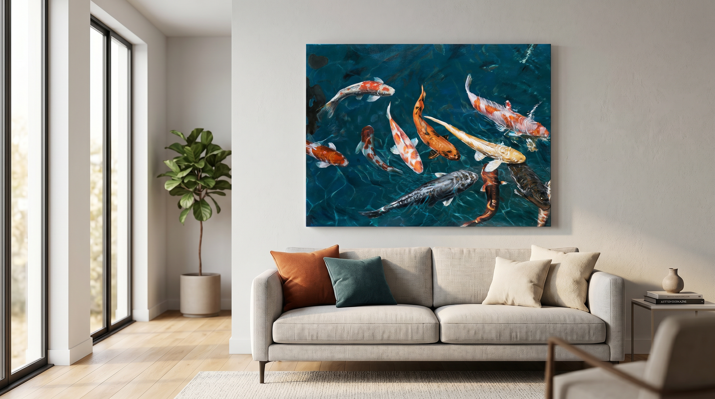 Koi Print Mockup 2 - Canvas Wrap Modern Living Room.png