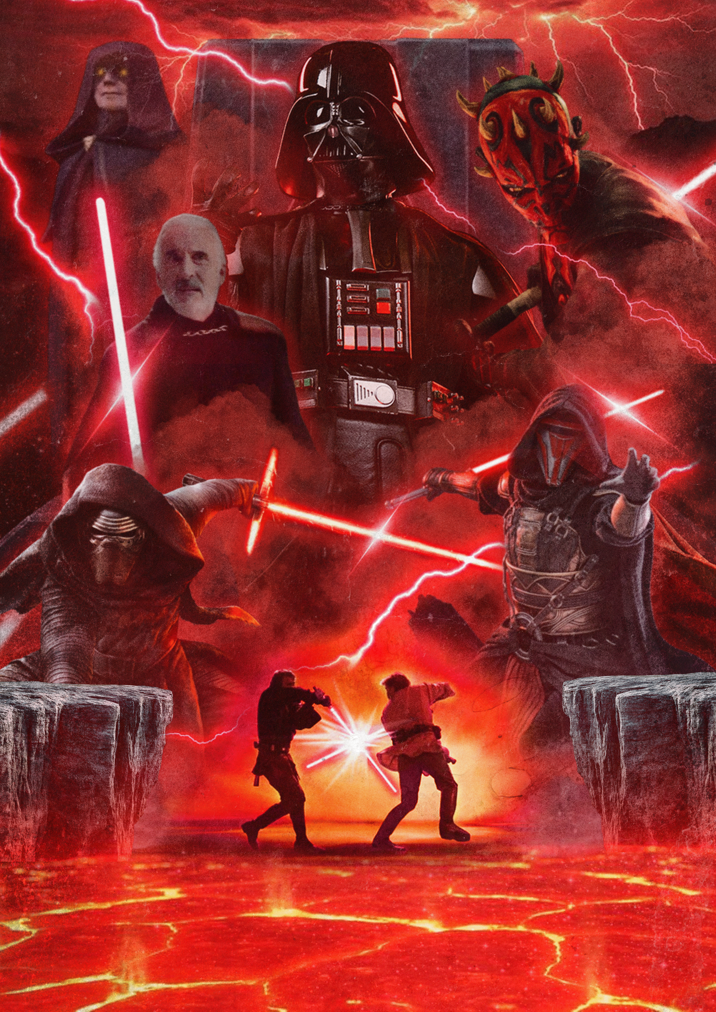Created as part of a three-piece Star Wars Day poster collection, this design focuses on the Sith Lords of the Star Wars universe. I used dark tones, aggressive composition and cinematic imagery to reflect the power, fear and corruption associated wi