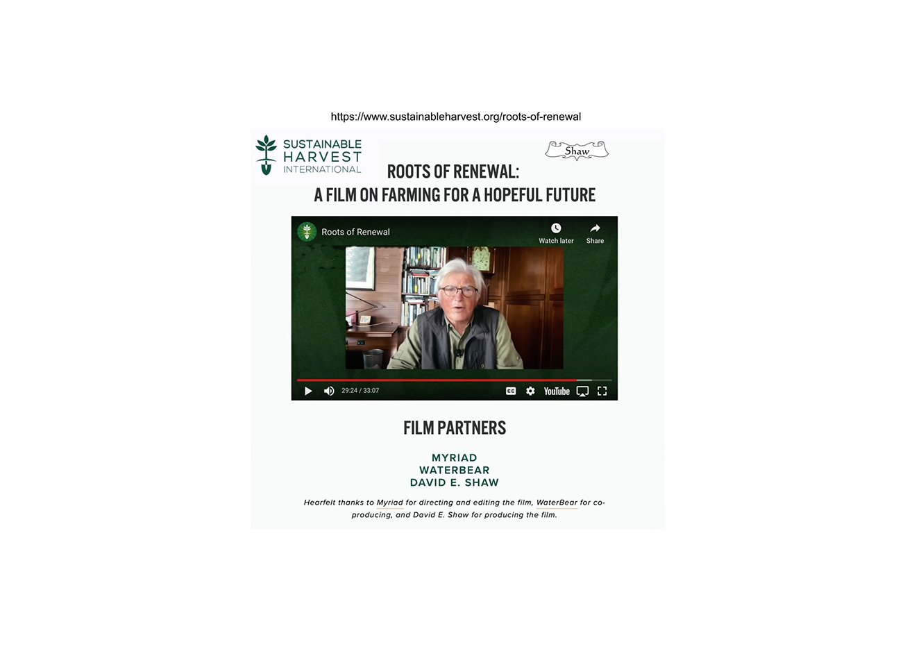 Roots of Renewal Film Premiere: Regenerative Farming for a Better Future
