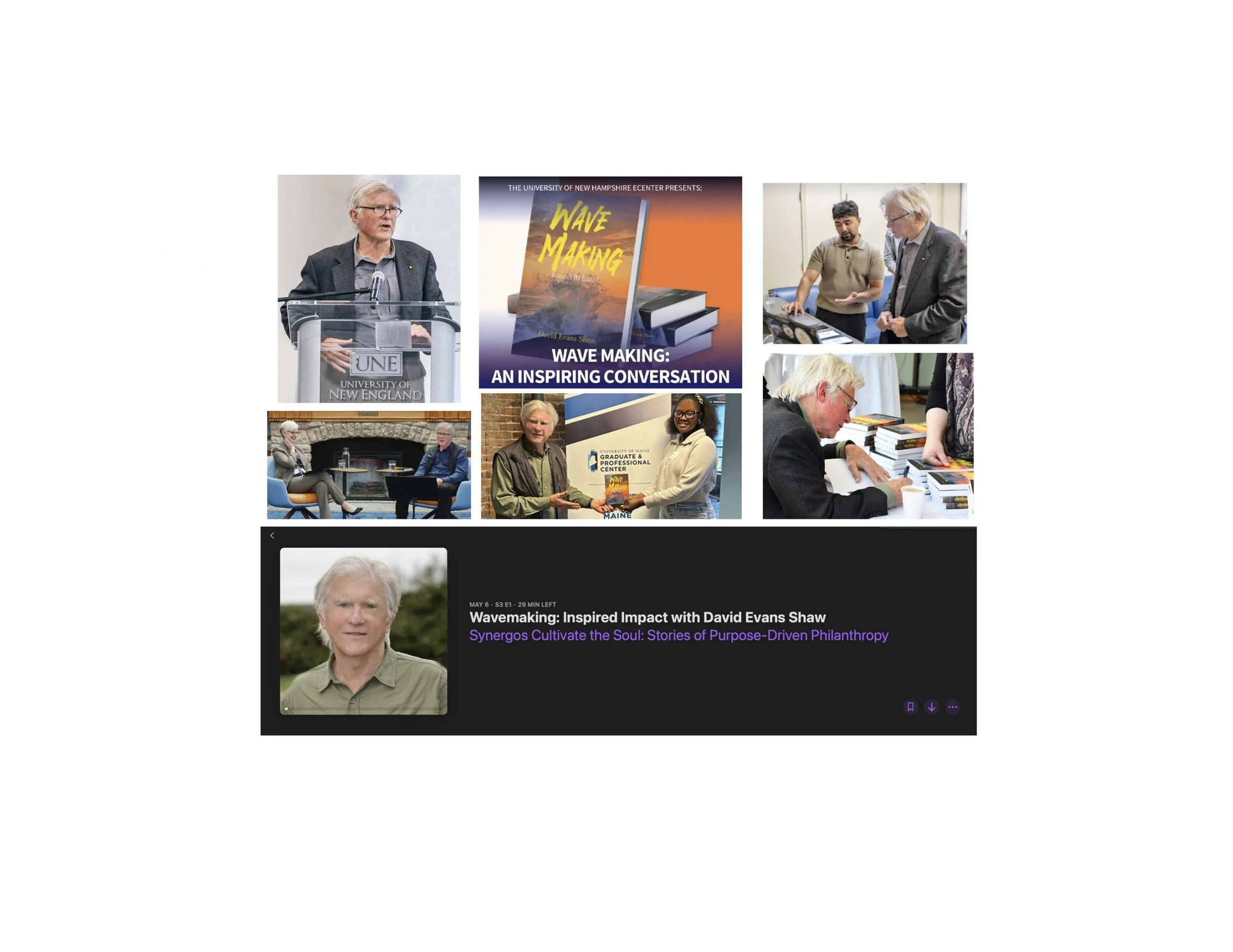 Wave Making book: recent publicity, events and podcast