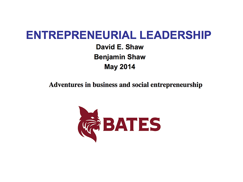 Entrepreneurship Seminar at Bates College
