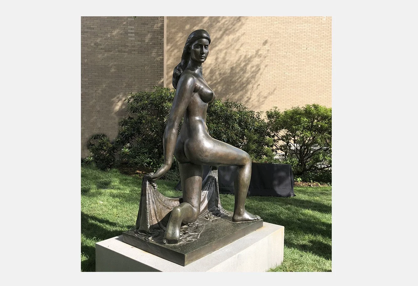 William Zorach sculpture installation at PMA Shaw sculpture park