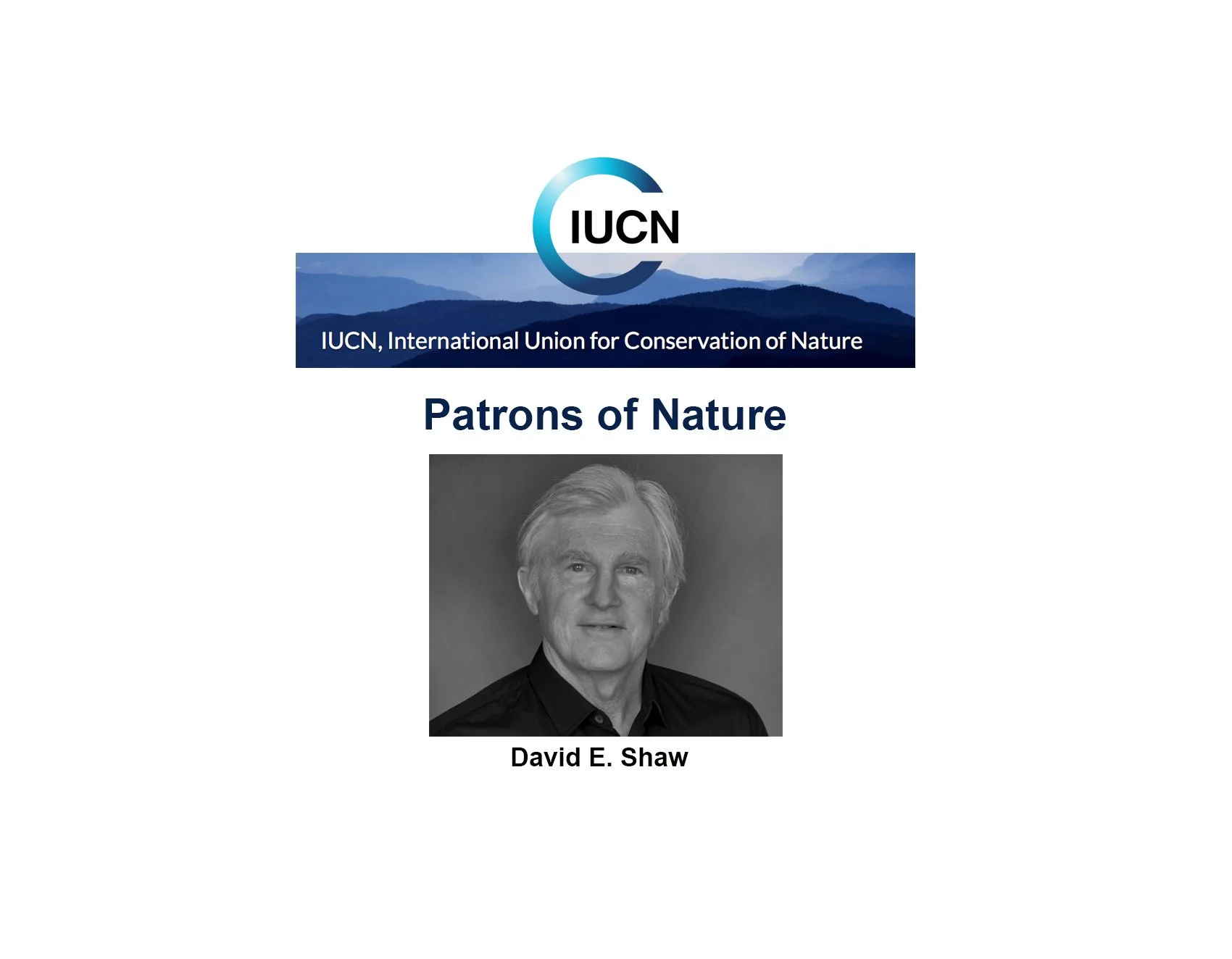 David Shaw appointed to IUCN Patrons of Nature