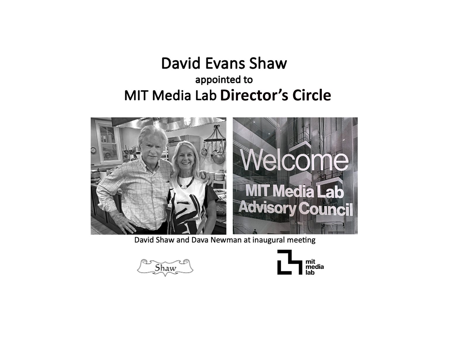 David E Shaw joins MIT Media Lab Director's Circle