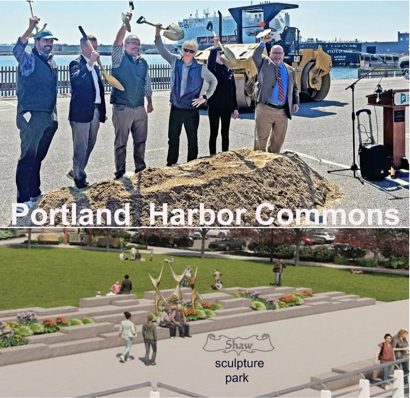 Support for new waterfront park in Portland, Maine 