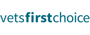 Vets First Choice logo with blue and black text.