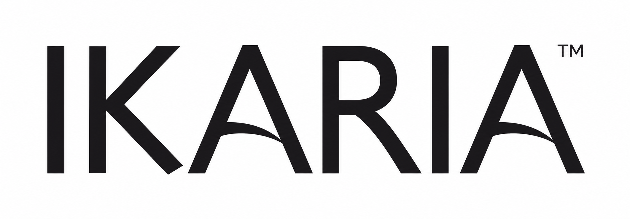 IKARIA written in bold black letters on a white background.