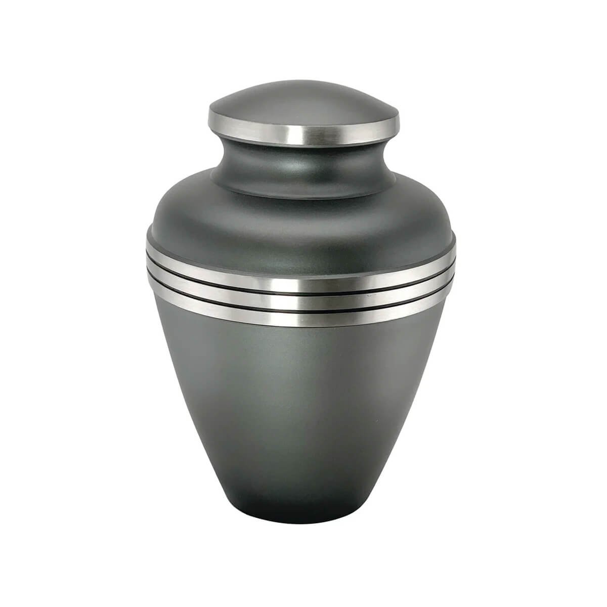 Ashen Pewter Metal Urn