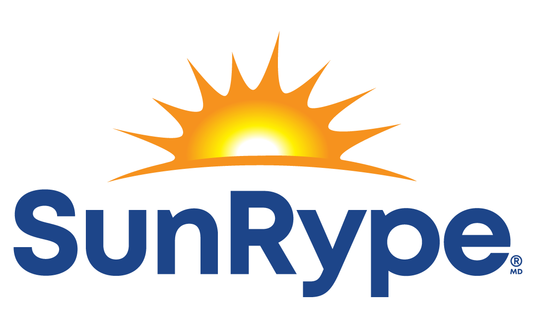 A logo with an orange sun rising behind a blue horizon or water, symbolizing sunrise or morning.