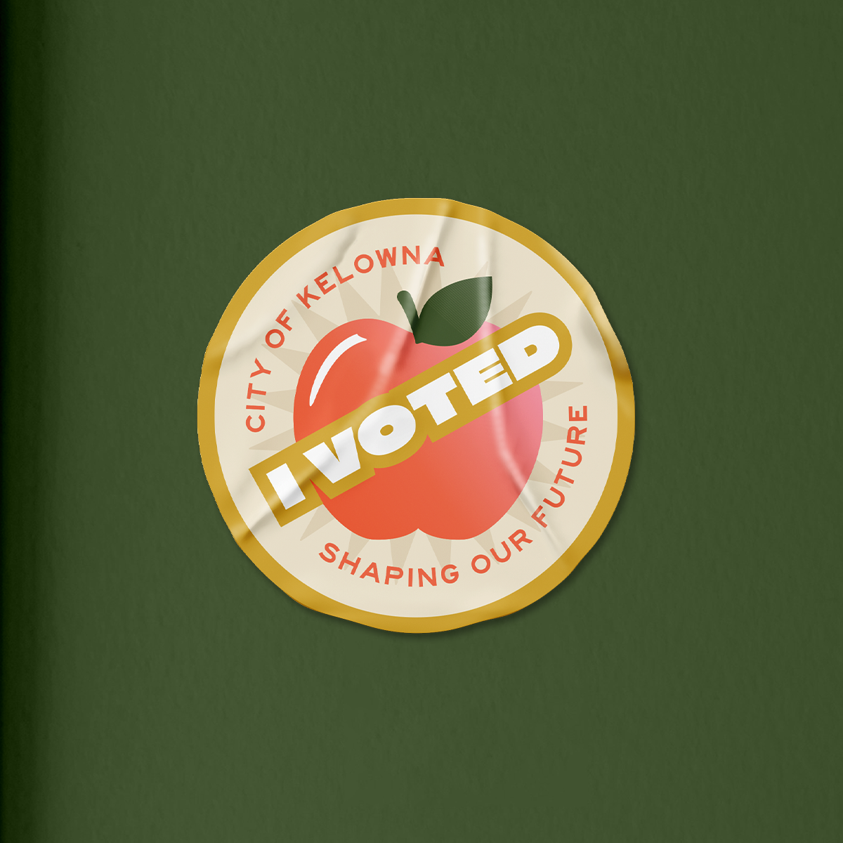 Sticker of Apple for local election