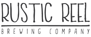 Logo of Rustic Reel Brewing Company with stylized text