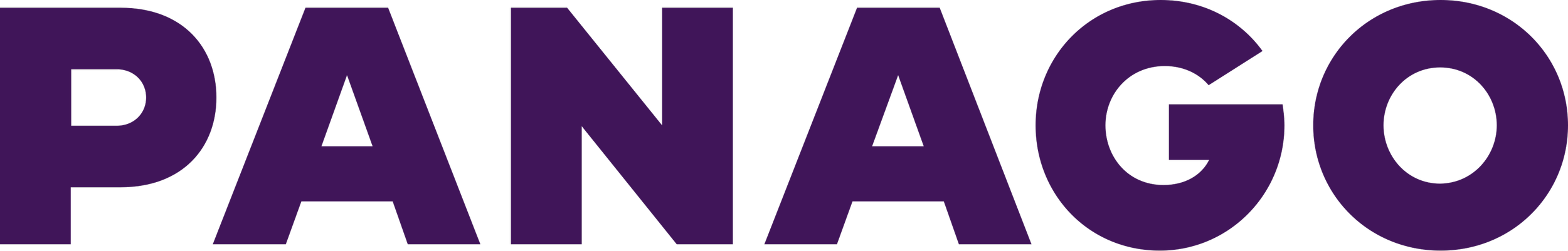 The word 'PANAGO' in large purple letters on a black background.