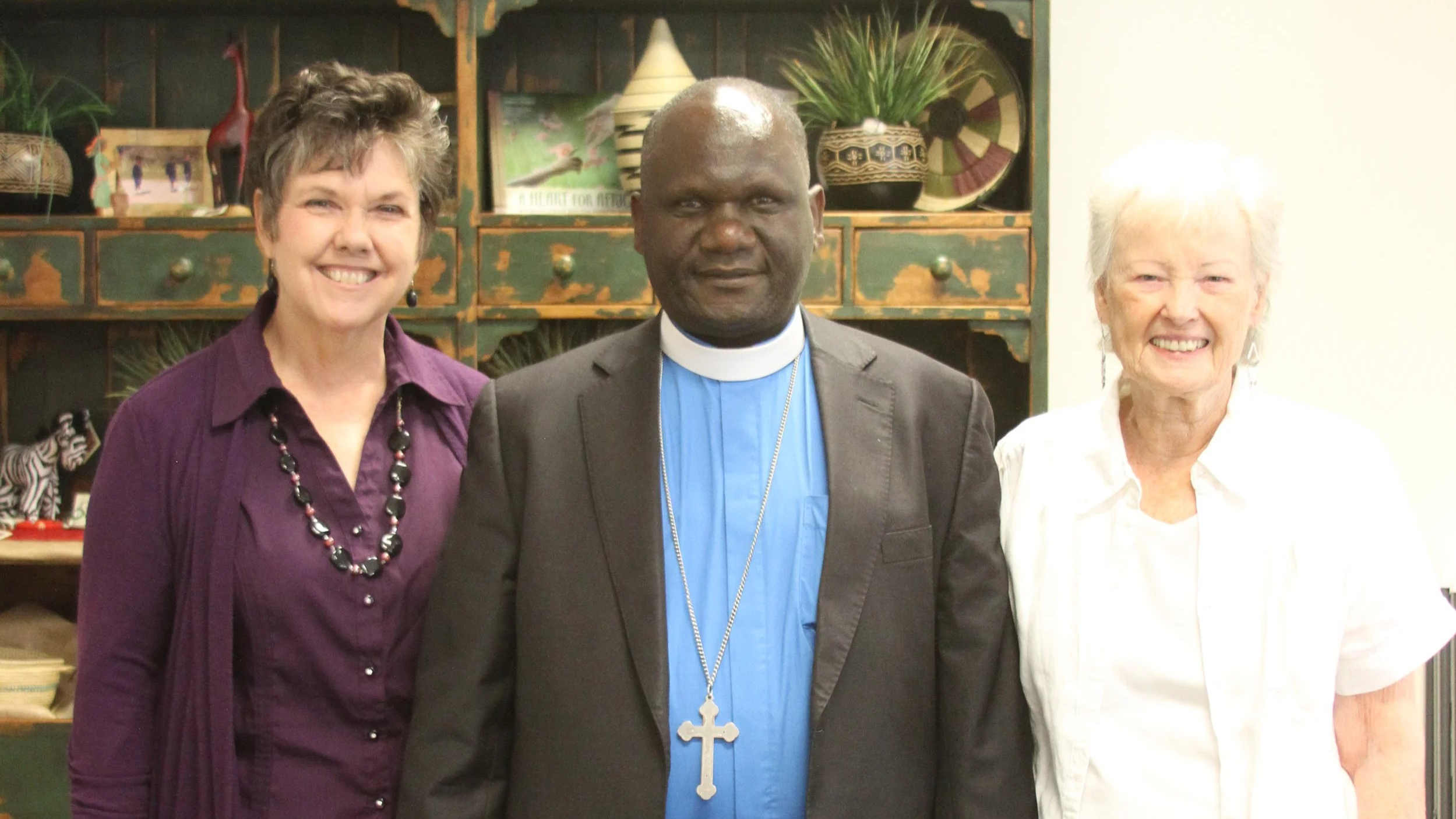 Rosemary with Moderator Julis Mwamba, Presbyterian Church of East Africa