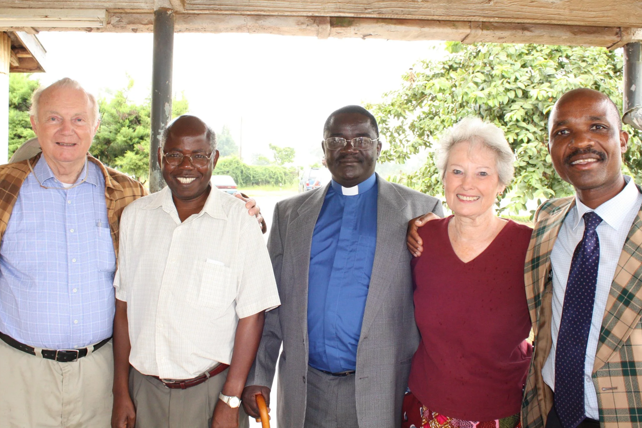 Rosemary and Dr. Bob with Levi Nyondo, General Secretary of the Livingstonia Synod, Church of Central Africa Presbyterian