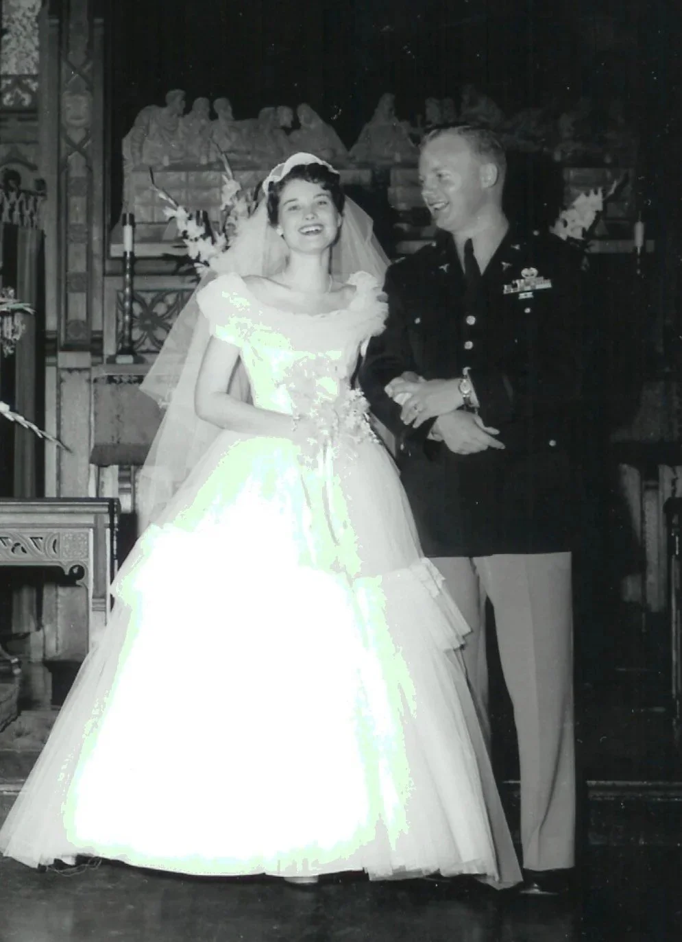 1957—The wedding of Robert and Rosemary Jensen