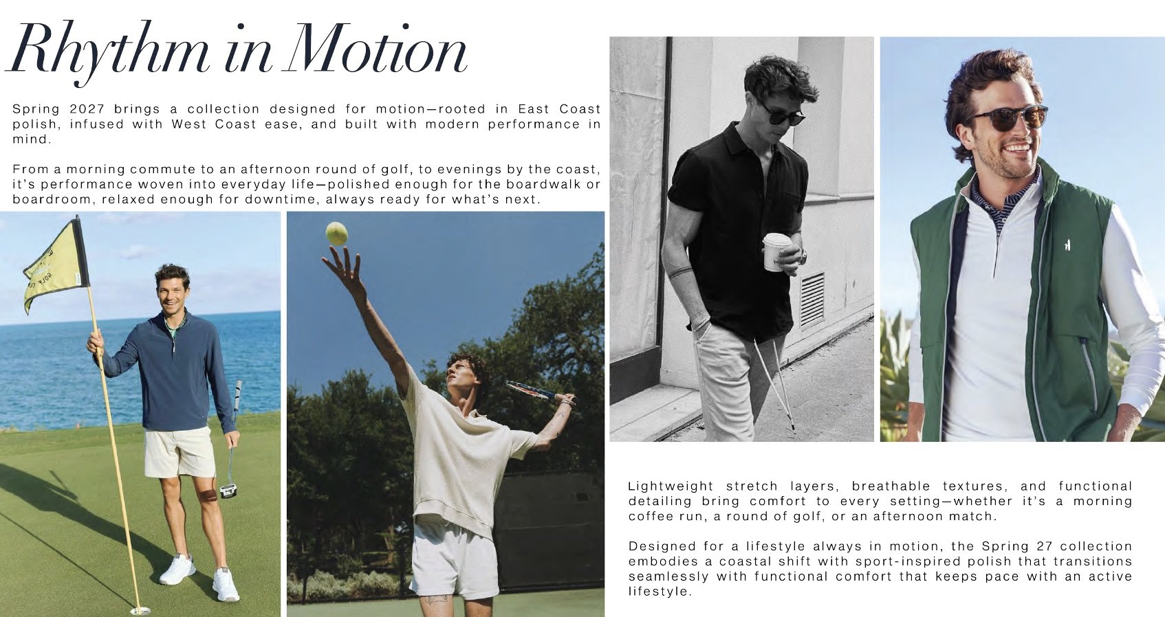 Yi Zhou active performance apparel design NYC johnnie-o mens golf concept
