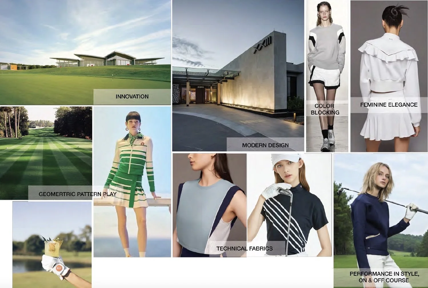 Yi Zhou active performance apparel design NYC sunday red womens golf concept