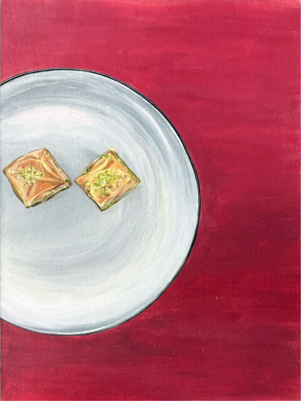 Baklava, 30 x 40 cm, acrylic on paper