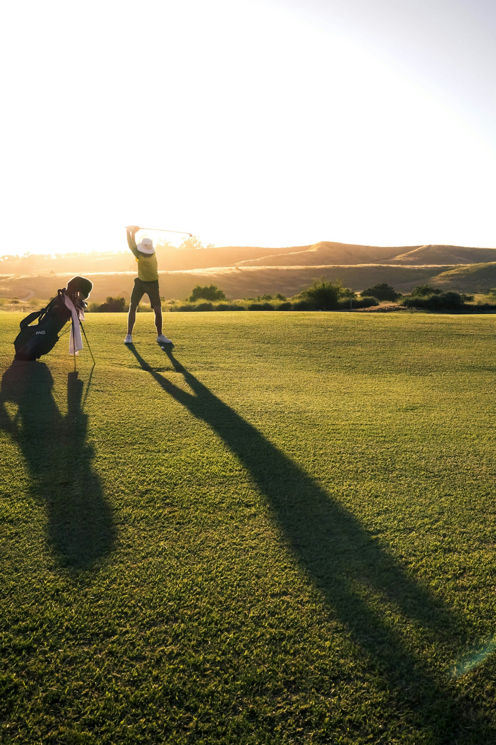 Active adult golfer enjoying the activity he loves due to receiving excellent treatment and physical therapy from Precision Physical Therapy in Wichita, Kansas