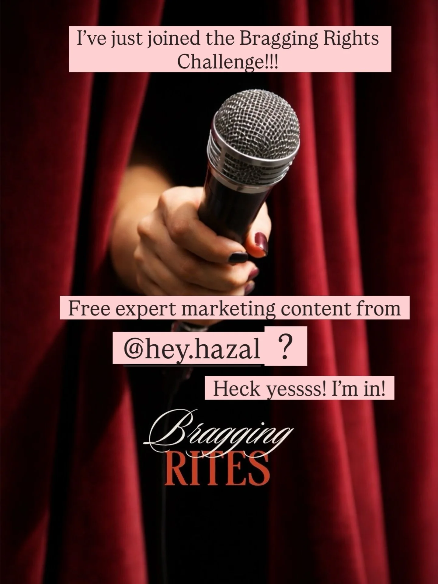 I joined! I&rsquo;m so excited! Free marketing content from the most amazing @hey.hazal? Yessssss!