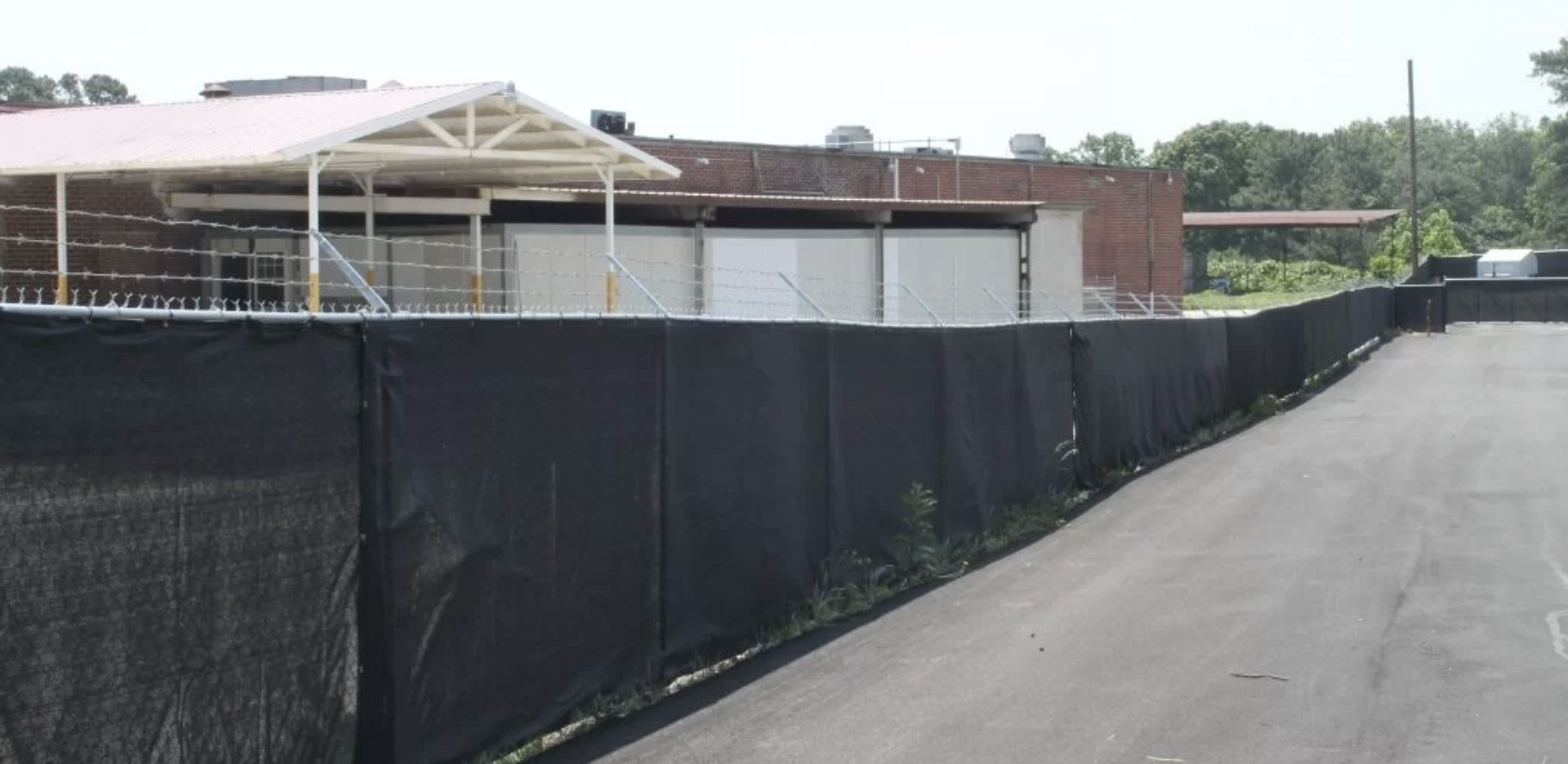 6′ High Galvanized Chain-Link w/ Black Privacy Screening