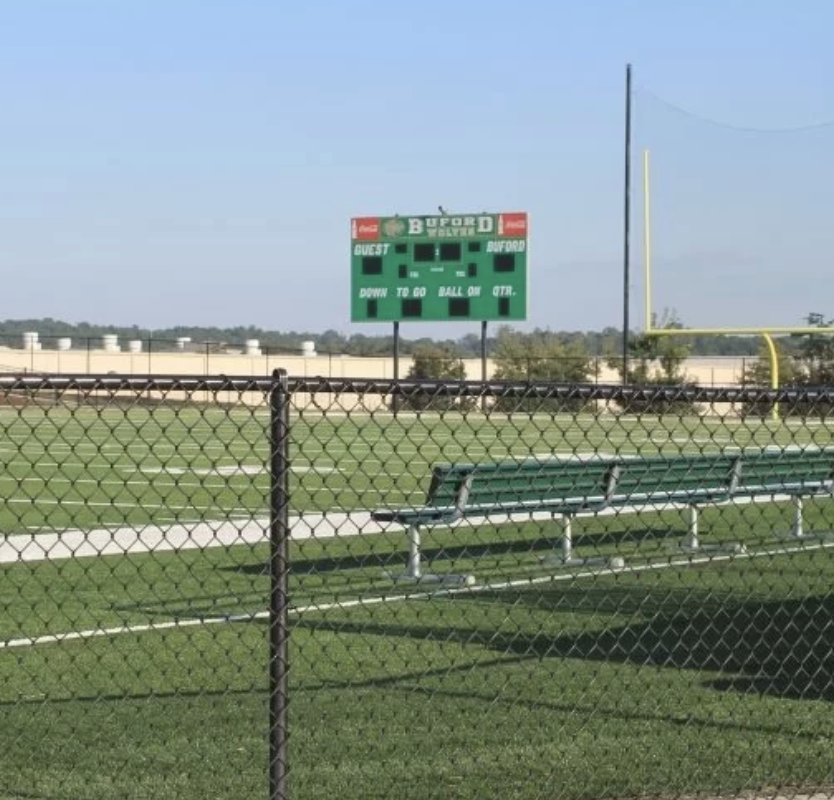 4′ High Black Chain-Link Perimeter Fence (2)